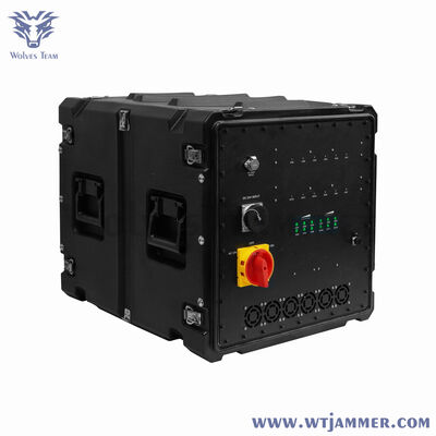 Temperature di funzionamento da meno 20 a più 60 gradi Celsius, disturbatore di bombe IED dotato di sorgente di disturbo PLL DDS e telecomando RF per uso tattico