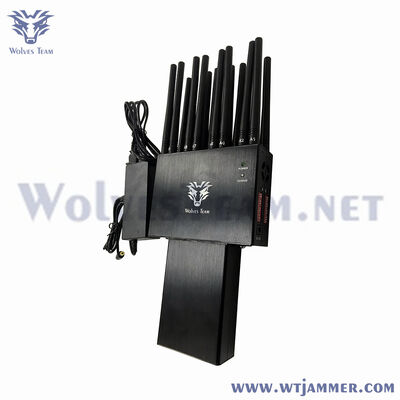 Jammer portatile a 16 bande per segnali Cell Phone GSM 3G 4G 5G RF868/433MHz WIFI GPSL1