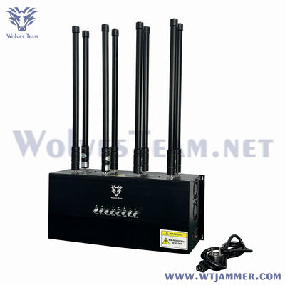 Dispositivo di schermatura del segnale da desktop a 8 canali da 20W, bloccante wireless ad alta potenza per luoghi riservati