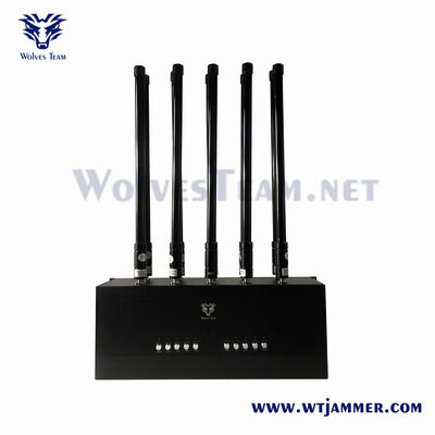 Black Style 10 Channel Rack Mount Industrial Grade Signal Jammer Full Band Dispositivo di scudo anti-abbassamento delle uova