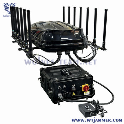 8 canali RF indipendenti 400W Waterproof Vehicle Jammer per le forze dell'ordine e la gestione delle emergenze
