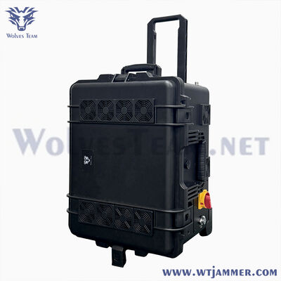 Jammer di segnale tutto in uno portatile con 10 antenne da 800 W per la sicurezza esterna e carceraria