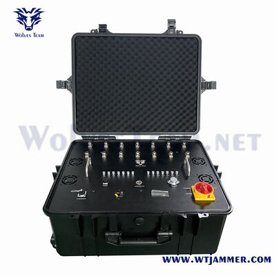 8 canali 400W di alta potenza Segnale di valigia Blocco di interferenza 2G/3G/4G/WiFi/GPS