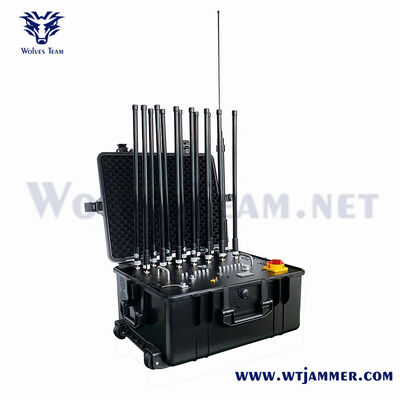 Disturbatore di segnale portatile da 8 antenne da 400 W per applicazioni di sicurezza interna/esterna