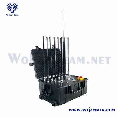 6 canali 600W High Power Trolley Signal Jammer Blocco 2G/3G/4G/5G/WiFi/GPS