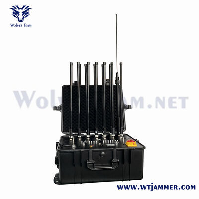 Portable 6 antenne 400W Signal Jammer per piccoli progetti di sicurezza