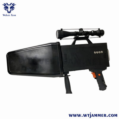 8 bande 80W Long Range UAV Signal Jammer, copertura 2000m (tipo a mano direzionale)