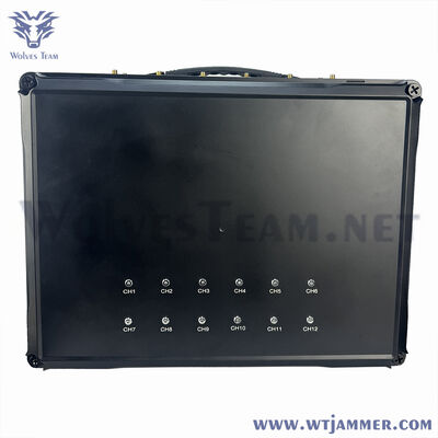 12 bande Drone portatile e bloccante del segnale GPS, Omni + antenne a doppia direzione