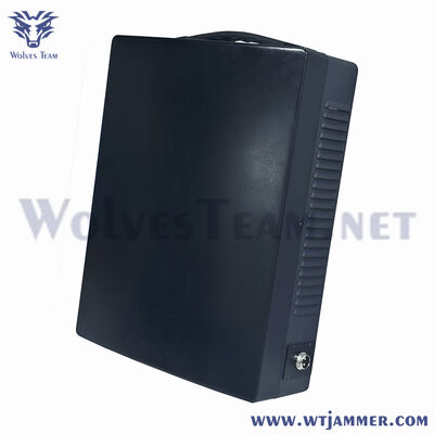 Black High Power GPS e 4G Signal Jammer con batteria integrata per cellulare