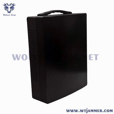 Wolves Team Valigia portatile Drone Jammer Quattro ventole di raffreddamento Dissipazione del calore Controllo del canale separato Attrezzature di sicurezza