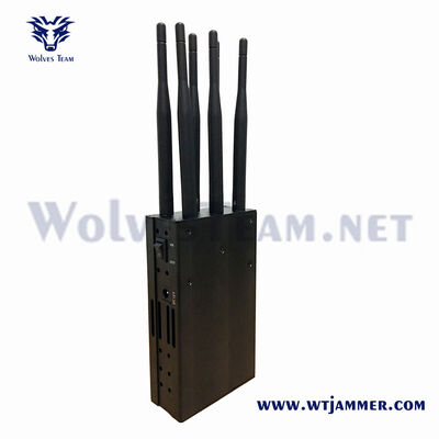 6 banda 18W di alta potenza portabile segnale jammer blocchi tutte le frequenze 2G 3G 4G 5G WiFi GPS ecc