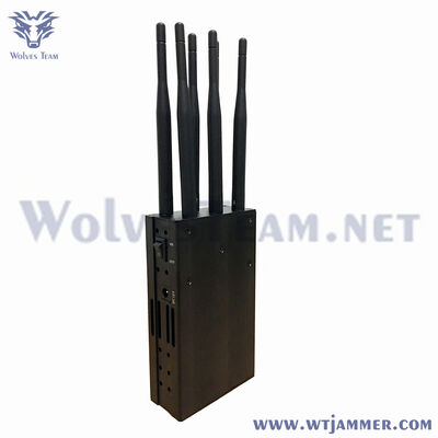 6 Antenna 18 Watt Portable Cell Phone Signal Jammer Tutta la frequenza