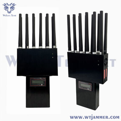 Alta potenza 45W 10-20m Jamming Radius 16 Antenna Handheld Jammer