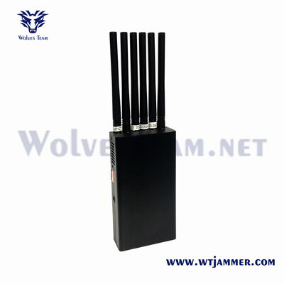 Jammer portatile Bluetooth Wifi con 6 antenne per sale riunioni riservate, aule d'esame, sale interrogatori e sedi di negoziazione sicure