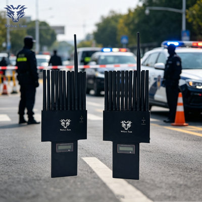 Display LED Nuova generazione di interferente di segnale portatile a lunga portata per punti di controllo temporanei delle forze dell'ordine e siti di operazioni sul campo