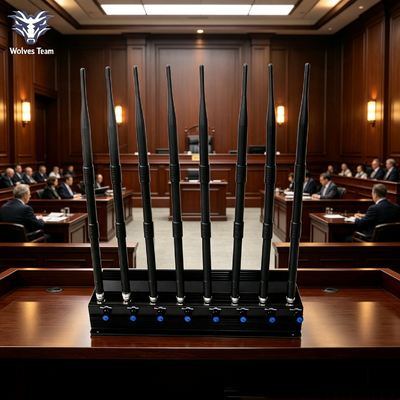 Jammer wireless con blocco del segnale a 8 canali da 40 W con interruttori separati per le forze dell'ordine della difesa