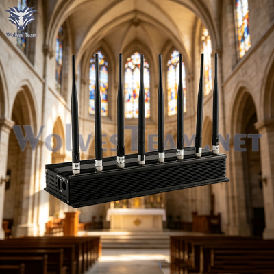Bloccante di segnale regolabile a 8 canali per desktop, blocca WIFI e Bluetooth per un ambiente di culto silenzioso in chiesa