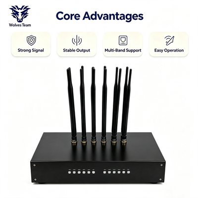 60W 12 canali Desktop Signal Jammer con antenna omnidirezionale per sale esami e riunioni sensibili