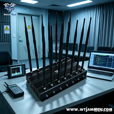 Full Band Wireless Signal Blocker with 16 Adjustable Antennas Anti-Eavesdropping for Private Clubs And Exclusive Venues