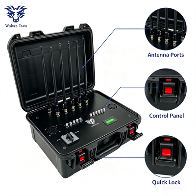 50W 10-Band Portable Signal Jammer for Cell Phone and WiFi Blocking in Sensitive Areas