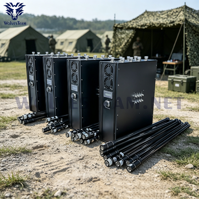 8 Bande Manpack Signal Jammer Con Antenne Omni Direzionali e Batteria per le Forze dell'Ordine