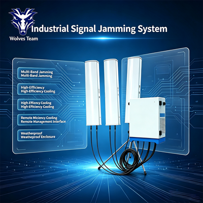 Jammer di segnale da esterno impermeabile IP65 a 14 bande da 600 W con portata di 600 m per CDMA GSM DCS PCS 3G 4G LTE WiMAX WiFi GPS