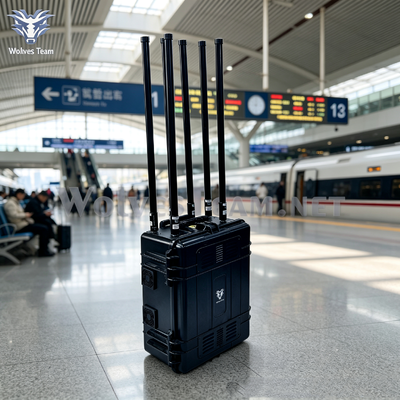 500-2000M Cassa di carrello ad alta potenza a lungo raggio combinato di interferente di segnale Canali di frequenza personalizzabili per ferrovie ad alto volume e stazioni di transito