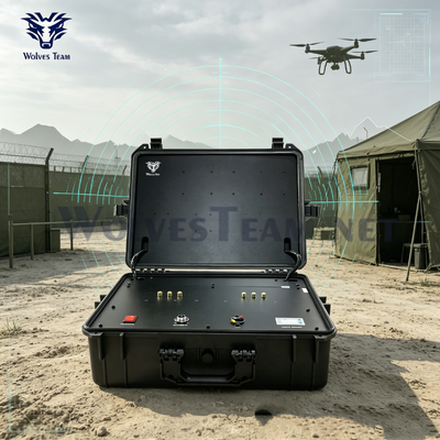 Disturbatore di segnale portatile a 6 canali con distanza effettiva di 300M per la disruzione del segnale anti-drone all'aperto
