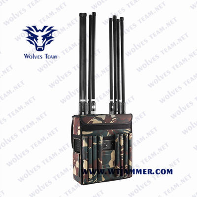 Costruito - In batteria 40 Watt GSM 3G 4G Wi-Fi Backpack Signal Jammer