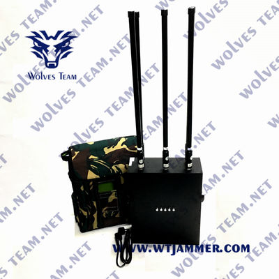 Batteria Interna 6 Bande 80W Zaino Elettronico 2G 3G 4G Jammer di Segnale