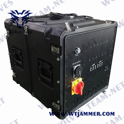Interruttore di segnale RF portatile per cellulari Interruttore di segnale RF per veicoli ad alta potenza Interruttore di bombe con sistema di interferenza del convoglio DDS
