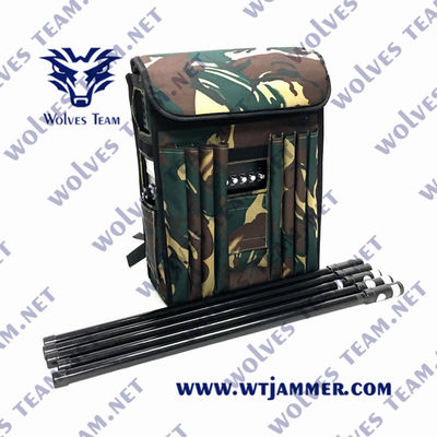 2.4G 3G 4G 50m GSM Wi-Fi Backpack Signal Jammer 230VAC 40w