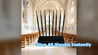 Blocco del segnale del telefono cellulare senza fili con disturbatore di segnale da tavolo con 8 bande regolabili da 40 W per il culto della chiesa A