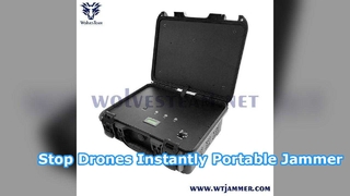 Dispositivo di soppressione del segnale anti-drone portatile e leggero a 3 canali Batteria ricaricabile incorporata Fo