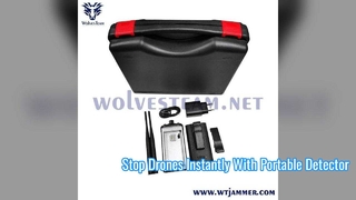 Rilevatore di droni portatile dotato di batteria ricaricabile incorporata