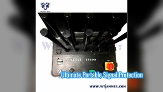 Jammer di segnale tipo carrello con antenne integrate e batteria incorporata Frequenze personalizzabili per